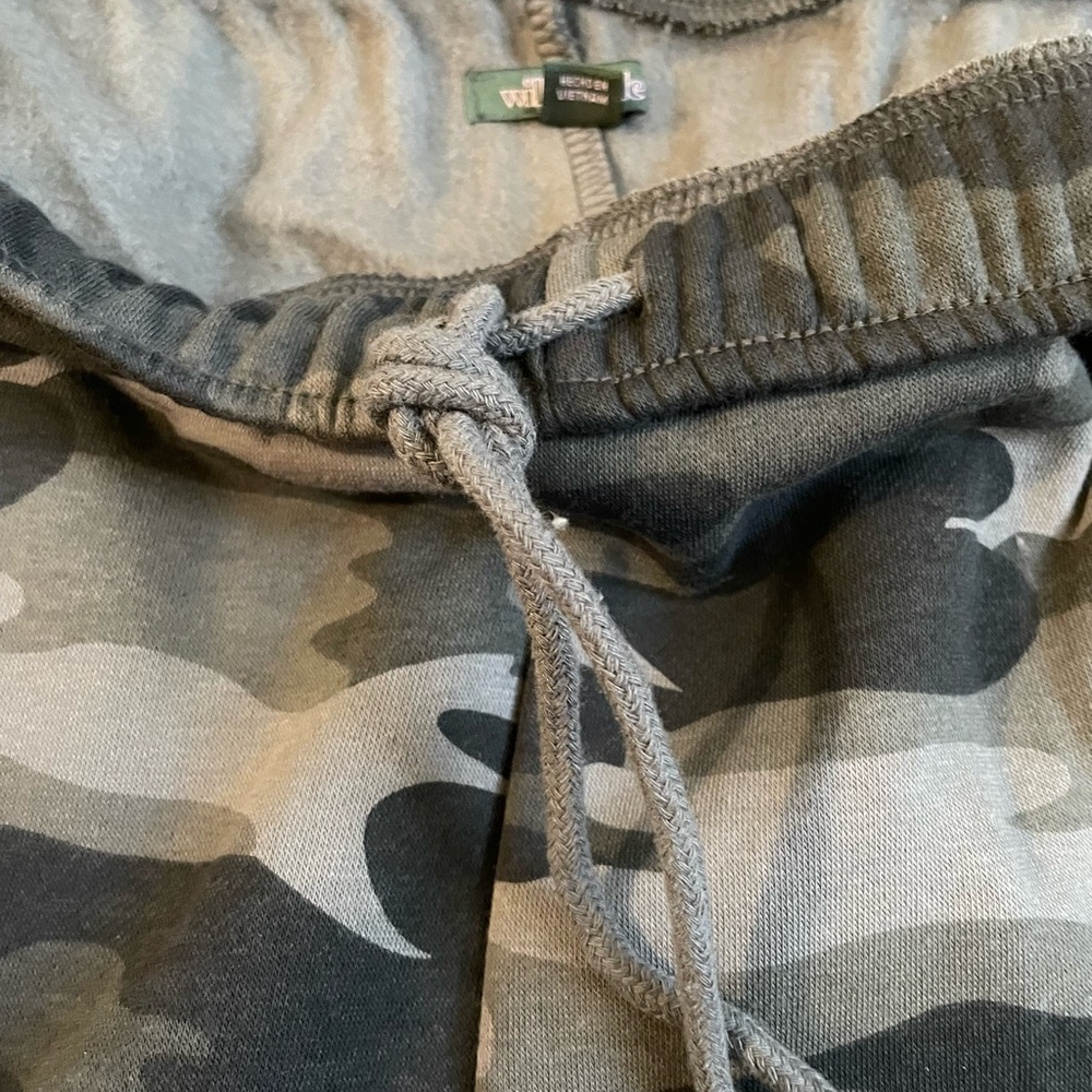 Green Camo Sweatpants Size XL Comfy Unisex Loungewear Athleisure Army Pants NEW - Picture 10 of 10